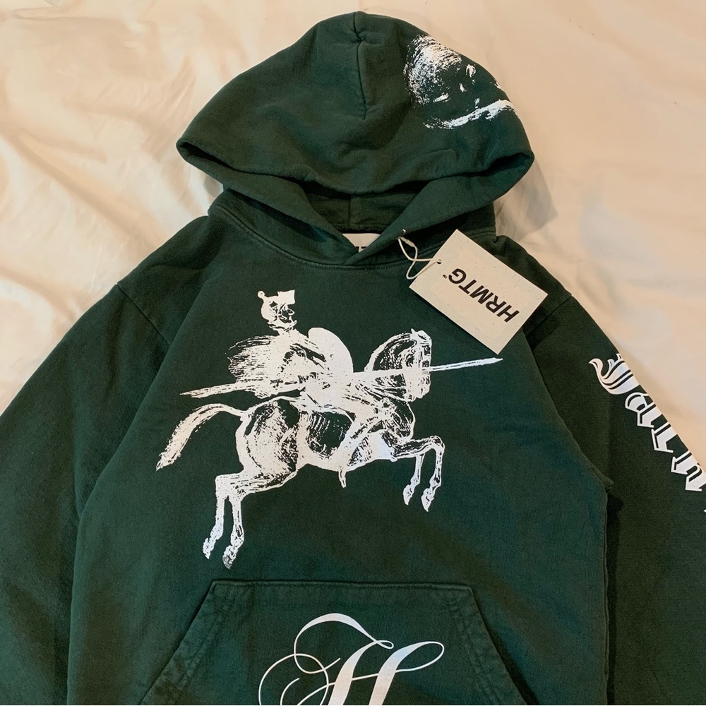 Hrmtg x Jack Wiese knight hoodie XS sweatshirt nwt green